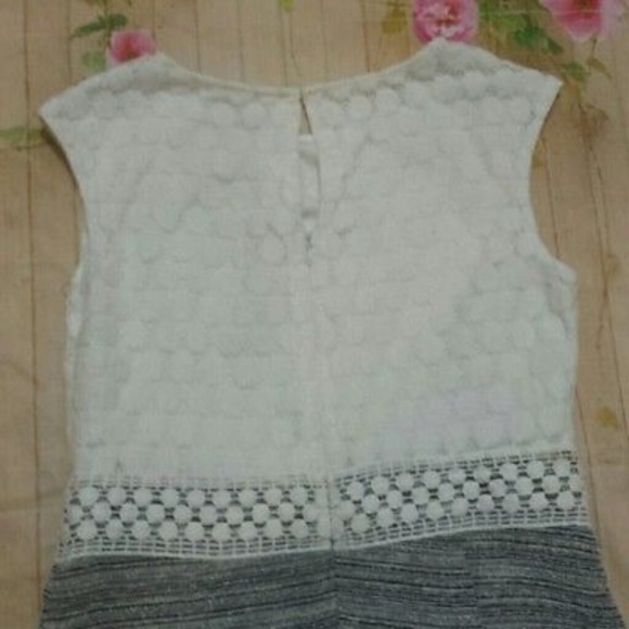 *SALE* Sandra Darren cotton blend & lace dress 2P - Picture 3 of 6